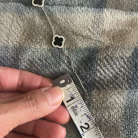 Rachel Zoe bracelet black clover sterling silver - Picture 7 of 8